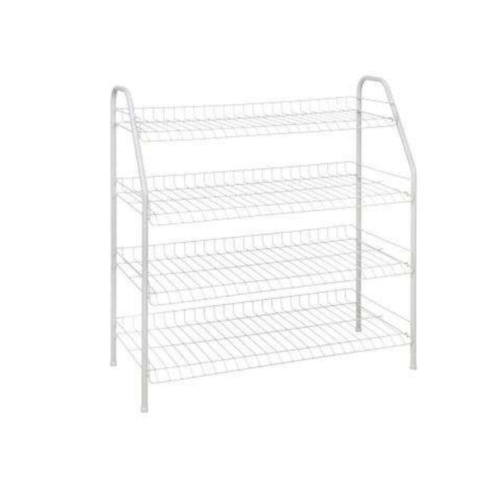 Closetmaid White Collapsible 4 Lvl Wire Shoe Rack